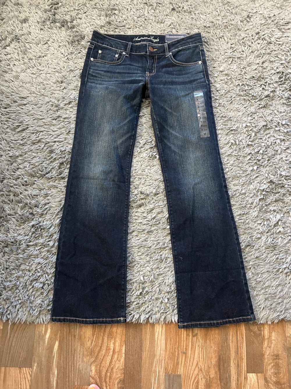 American Eagle Outfitters Dark Blue Wide Leg Jeans